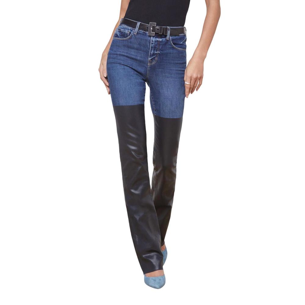 NEW L'AGENCE ruth high rise straight jean in magnolia/black